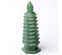 home decoration Natural Jade Pagoda Point Carved Stone Crystal Crystals,13cm (Size : 10cm)