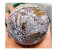 home decoration Natural Mexico Jade Sphere Crazy Agate Crystal Balls Precious Gemstone Quartz Minerals Garden Vintage Ornament House Decor (Size : About 7.5cm)