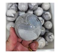 home decoration Natural Mexico Jade Sphere Crazy Agate Crystal Balls Precious Gemstone Quartz Minerals Garden Vintage Ornament House Decor Room Decoration (Size : About 55mm)