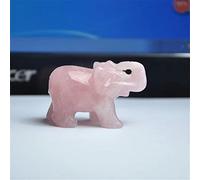 home decoration Natural Mix Color Quartz Elephant Crystals Stones Crystal Crafts Gifts Opal Stone Beautiful Crystal (Color : Rose Crystal, Size : 2inch)