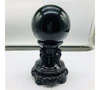 home decoration Natural Obsidian Crystal Ball Polished Home Decoration Ball Great Choice for Home Decoration (Size : 65-70mm)