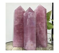home decoration Natural Pink Rose Quartz Obelisk Crystal Wand Tower Gemstones Point Quartz Home Decor Room Decoration (Size : 300-400g)