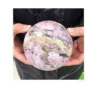home decoration Natural Plum Blossom Tourmaline Rubellite Stone Ball Rock Quartz Crystal Sphere Ball Room Decoration (Size : 700g)