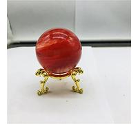 home decoration Natural Polished Quartz Crystal Ball with Reiki + Bracket Great Choice for Home Decoration (Color : Khaki)