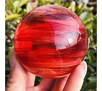 home decoration Natural Quartz Crystal Mixed Color Melting Crystal Ball Handicraft Living Room Decoration Great Choice for Home Decoration (Color : Red, Size : 5cm)