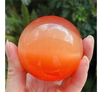 home decoration Natural Quartz Crystal Orange Cat Eye Ball Great Choice for Home Decoration (Size : 10cm)