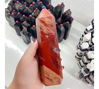 home decoration Natural Red Jasper Point Polishing Crystal Quartz Tower Mine Decor