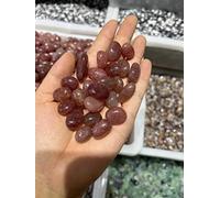 home decoration Natural Red Strawberry Crystal Tumbled Bulk Gemstones Raw Aquarium Natural Stones and Minerals,12-15mm,300g (Color : 15-20mm, Size : 800g)