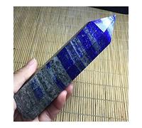 home decoration Natural Rock Lapis Lazuli Quartz Crystal Stone Point Wand Obelisk Beautiful (Size : 700g)