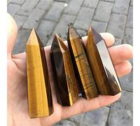 home decoration Natural Rock Tiger Eye Quartz Crystal Stone Point Crystal Stone 50-60mm and 70-80mm 1pc Gift (Color : 50-70mm)