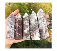 home decoration Natural Rubellite Quartz Wands Pink Red Tourmaline Crystal Obelisk Point Decoration Stone Products Indie Home Gems Room Decoration (Size : 5pcs)