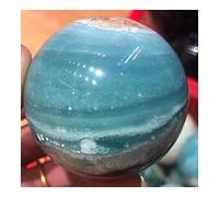 home decoration Natural Sky Blue Gemstone Ball Caribbean Calcite Crystal Spheres Wedding Souvenirs for Decoration (Size : 50-60mm)