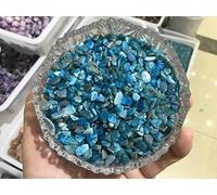 home decoration Natural Small Size Blue Apatite Polished Stones Crystal Gravel Natural Gemstone Specimen Decoration Quartz Crystals,500g (Size : 100g)