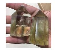home decoration Natural Smoky Citrine Quartz Point Citrine Wand Point for Home Decoration 2pcs 60-70mm