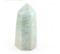 home decoration Natural Stone Crystal Point Wand Green Moonlight Hexagon Prism Ore Obelisk stone 1pc Beautiful Crystal