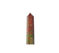 home decoration Natural Stone Quartz Column Crystal Point Polished Crafts Gem Wand Obelisk Home Decoration Room Decoration (Color : White, Size : 6-7cm)