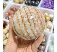 Home Decoration Natural Thousand-Layer Ruby Crystal Quartz Ball Reiki Room Decoration Gift Stones (Size : 400-450g)