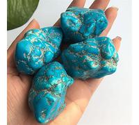 home decoration Natural Turquoise Raw Stone SamplesCrystal for Decoration Crystal (Size : 10pcs)