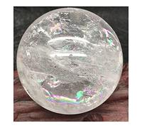 home decoration Natural White Rainbow Clear Quartz Crystal Sphere Ball Gemstone Room Decoration (Size : 700g)