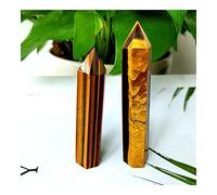 home decoration Natural Yellow Tiger Eye Stone Single Point Tiger Eye Crystal Tower for Decoration Room Decoration (Color : 7-8cm, Size : 100g)