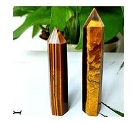 home decoration Natural Yellow Tiger Eye Stone Single Point Tiger Eye Crystal Tower for Decoration Room Decoration (Color : 5-6cm, Size : 100g)