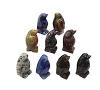 home decoration OLLBAG 1-20PC 1.5" Penguin Statue Natural Stone Crystal Hand Carved Animal Figurine Gemstone Craft Home Decoration (Color : Random, Size : 10 PCS)