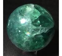 home decoration Rainbow Fluorite Ball, Glowing Green Crystal Ball Great Choice for Home Decoration
