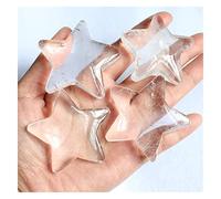 home decoration Sculpture 1pcs Natural Clear Quartz Crystal Moon Stars with Five Point Gifts Decorative Statues