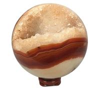 home decoration Sculpture Sculpture Crystal Ball Carnelian Natural Stones Agate Quartz Crystal Ball Cluster Wicca Specimen Craft Decoration Gift Statues