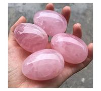 home decoration Sculpture Sculpture Crystal Ball Natural Pink Rose Quartz Egg-Shaped Crystal Ball Sphere Gemstone 1pc Statues