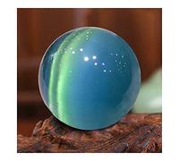 home decoration Stone Crafts Blue Cat's-Eye Opal Natural Quartz CrystalStone Ball Sphere Decor Crystal