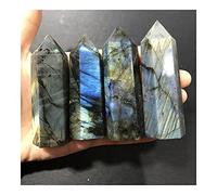 home decoration Stone Natural Moonstone Column Pull Feldspar six Prism Single Pointed Column Balance Gemstone Decoration Crystal (Size : 1kg)