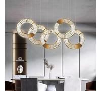 Home DecorationPendant Lights, Luxury Crystal Living Room Chandelier, Bedroom Pendant Lamp, Ceiling Light, Indoor Lighting(5 Heads,Warm White)