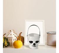 Home Decorations for Living Room Halloween Bar KTV Dress Pendant Tabletop Decoration Scary Black Witch Crock Candy Jar Unusual Ornaments for The Home (White, 5. 5x5. 5x6cm)