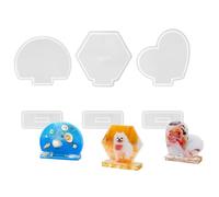 Home Decors Silicone Frame Heart Shaped Round Hexagon Photo Frame Decors Silicone Mold Set for Crafting Photo Frame Mold