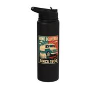Home Delivered Since 1930 Milkman Truck Stainless Steel Insulated Water Bottle