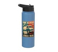 Home Delivered Since 1930 Milkman Truck Stainless Steel Insulated Water Bottle