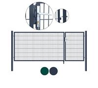HOME DELUXE - Aditus Double Wing Garden Gate - Includes Handle, Lock, Keys and Floor Lock I Garden Gate Entrance Gate Yard Door - Choice of Variants