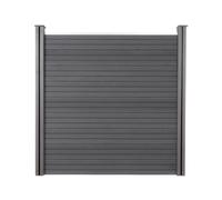 Home Deluxe - Callado WPC Privacy Fence, Anthracite, 1x Element + 2x Posts, Width: Approx. 186 cm, Includes Accessories, Privacy Screen, Wind Protection, Sun Protection