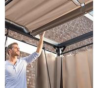 Home Deluxe - Provence Roof - Colour: Beige, Suitable for Provence Garden Lounger I Hollywood Swing Sun Lounger Swing Lounger