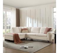 Home Detail Alyssum Left-Hand Facing Corner Sofa, Beige Boucle