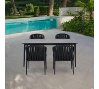 Bondi Grey Garden Dining Set Home Detail Grey Large