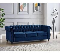 Home Detail Chester 3 Seater Sofa in Dark Blue Home Detail Dark Blue