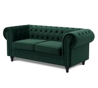 Home Detail Chesterfield Velvet 2 Seater Sofa in Green Home Detail Green