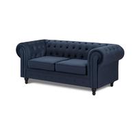 Home Detail Chesterfield Velvet 2 Seater Sofa in Navy Home Detail Navy
