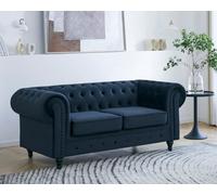 Home Detail Chesterfield Velvet 2 Seater Sofa in Navy Home Detail Navy