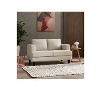 Home Detail Dale 2 Seater Linen Sofa, Natural Linen Fabric