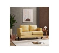 Home Detail Dale 2 Seater Linen Sofa, Mustard Linen Fabric