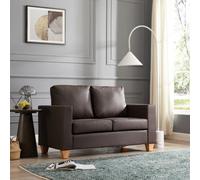 Home Detail Enderby Two Seater Leather Sofa In a Box in Brown Home Detail Brown
