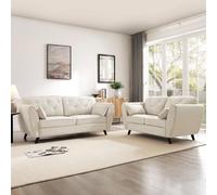 Home Detail Mona 2+3 Seater Sofa Set in Cream Home Detail Cream